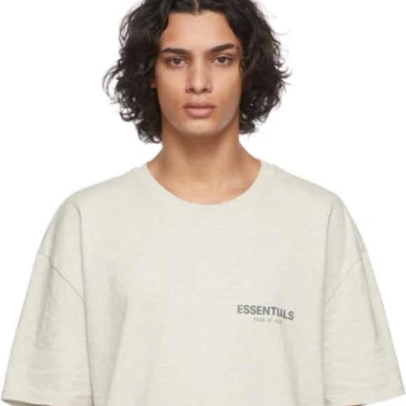 Fear of God Essentials Core Collection T-Shirt Light Heather Oatmeal L - Picture 1 of 3